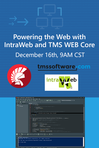 14 Banner Webinar Powering The Web With Intraweb And Tms Web Core 400x600