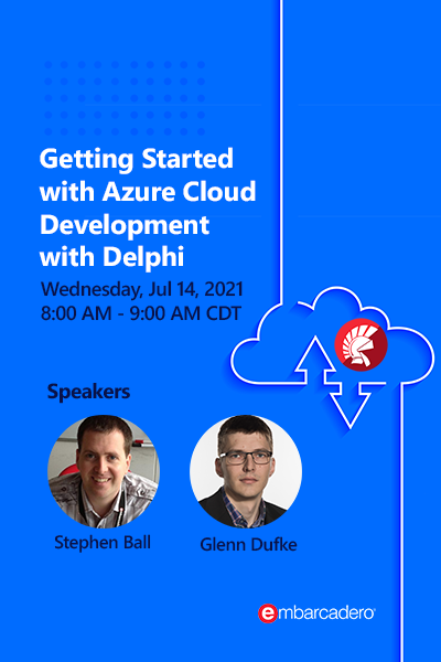40 Banners Webinars Getting Started With Azure Cloud Development With Delphi 400x600