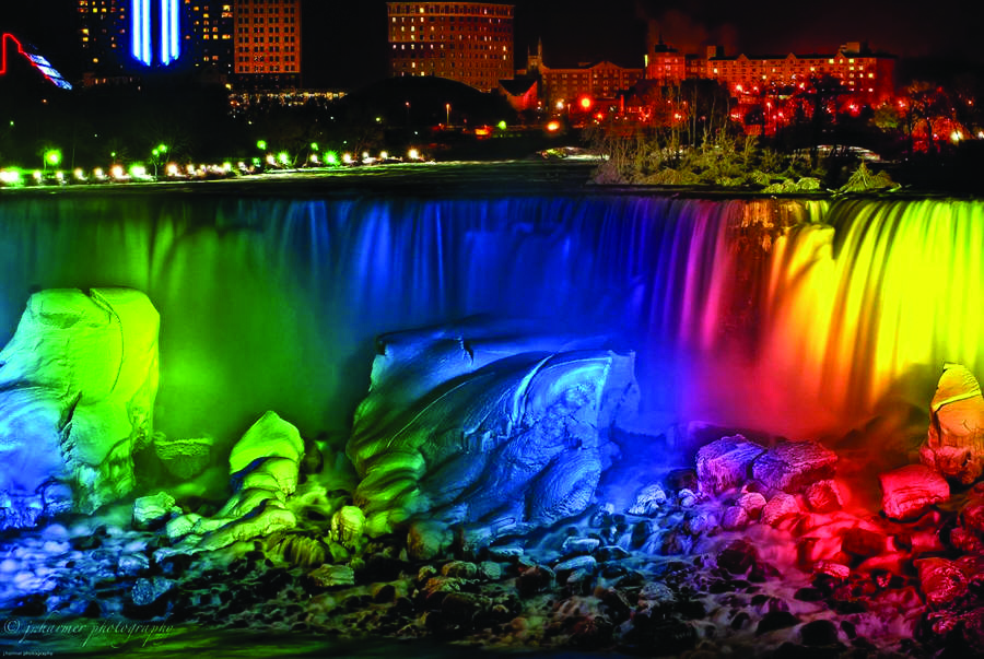 Beautiful Night View Of Niagara Falls