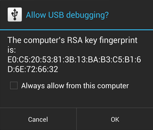 Android デバイスで Usb デバッグを有効にする