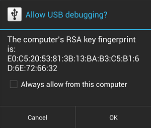 debug setting usb android