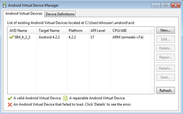 andyroid emulator device location