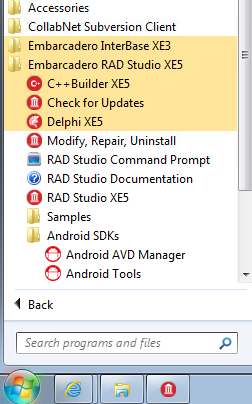 Android sdk manager starten